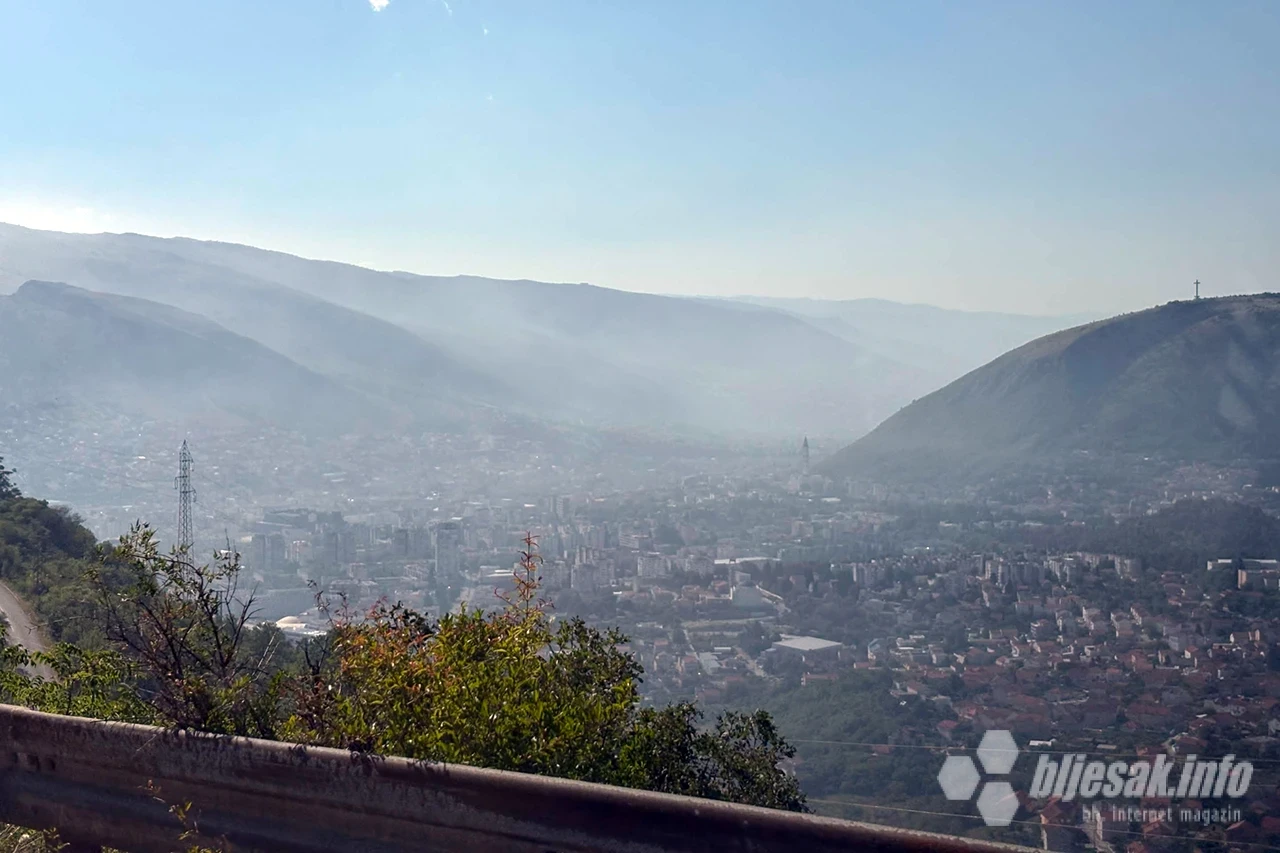Pogled na Mostar s Goranačke krivine