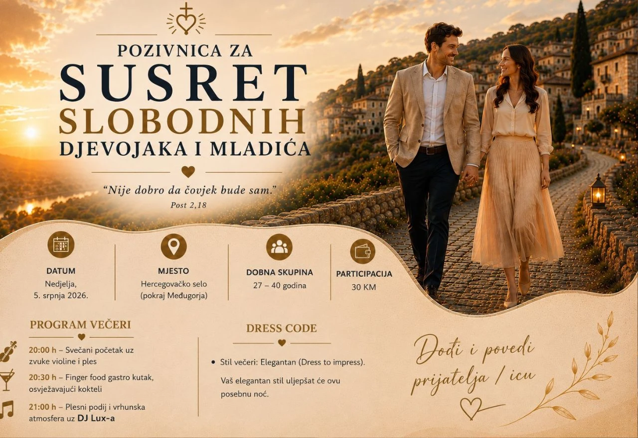 Tražite ljubav? Ova večer kod Međugorja mogla bi biti pravi početak