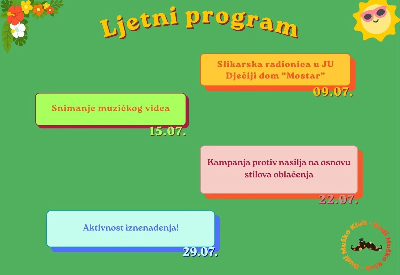 Mostar: Počinje ljetni program "Budi muško kluba"