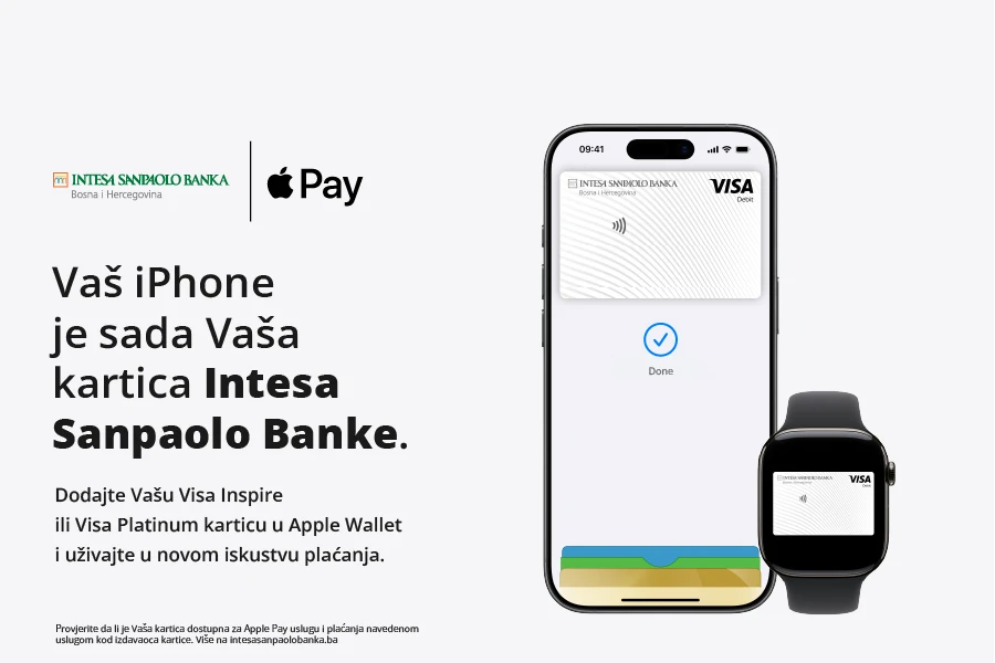 Intesa Sanpaolo Banka predstavlja Apple Pay za korisnike Visa kartica