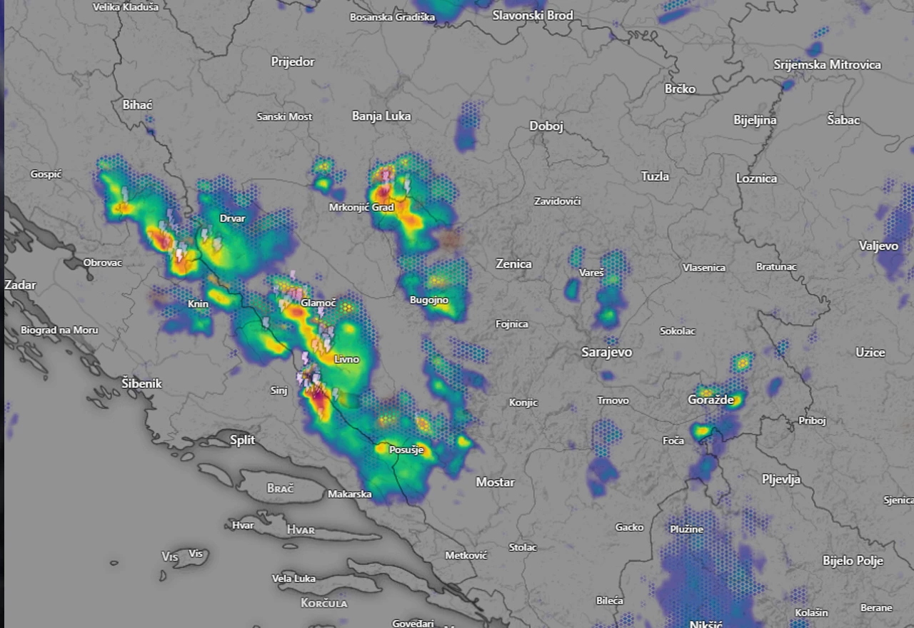 Čeka nas olujna noć: Promjena stiže u BiH, Glamoč i Livno prvi na udaru