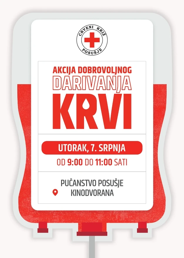 Crveni križ Posušje organizira novu akciju darivanja krvi