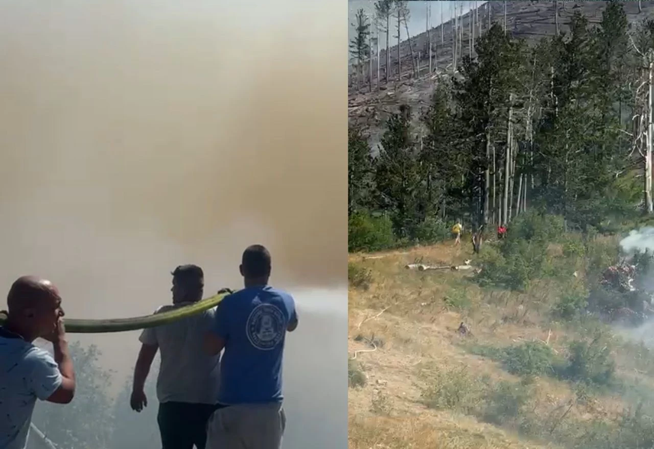 VIDEO | Požar na Rujištu i dalje aktivan, mještani pomažu vatrogascima