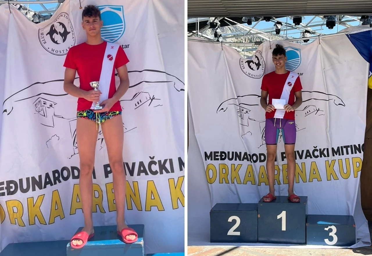 Plivači Sveučilišnog plivačkog kluba Zrinjski