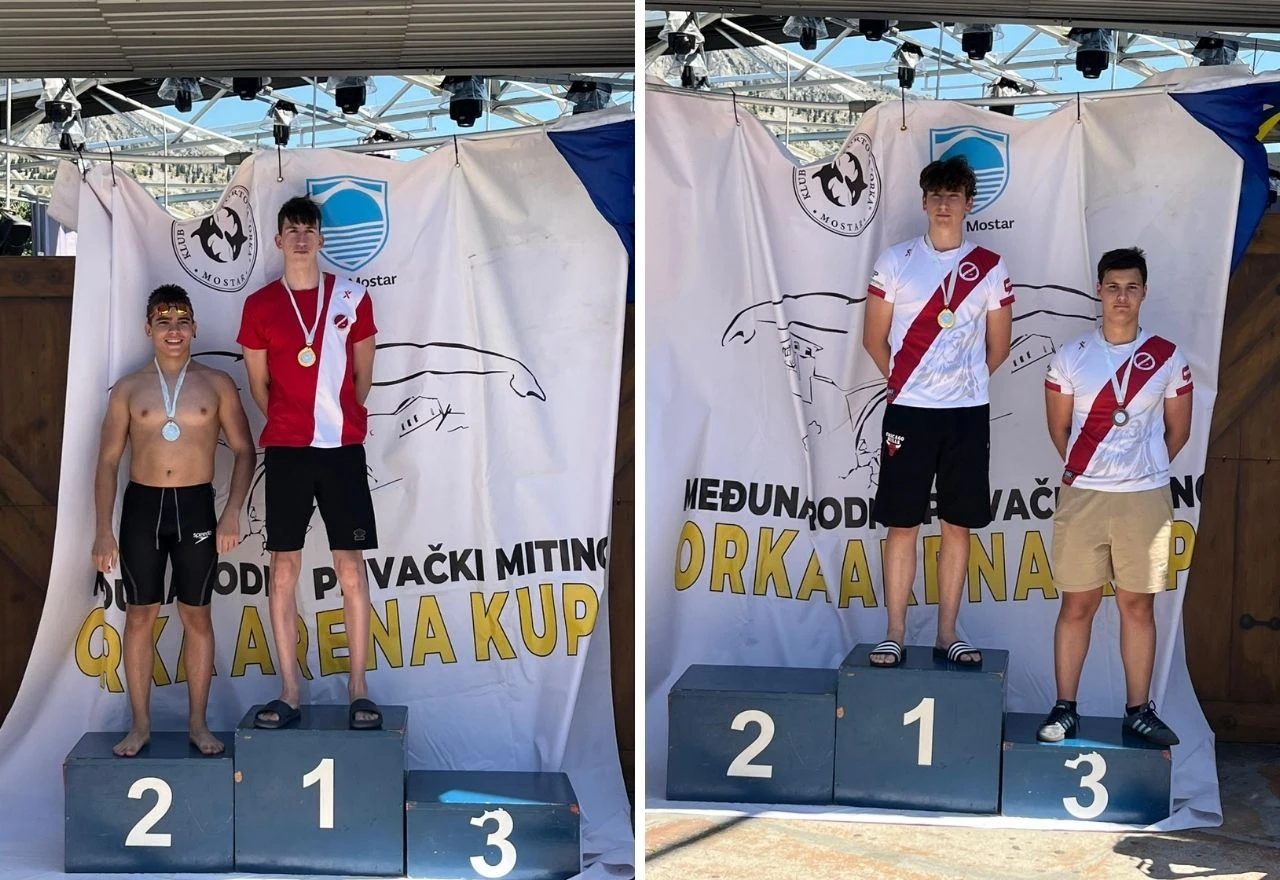 Plivači Sveučilišnog plivačkog kluba Zrinjski