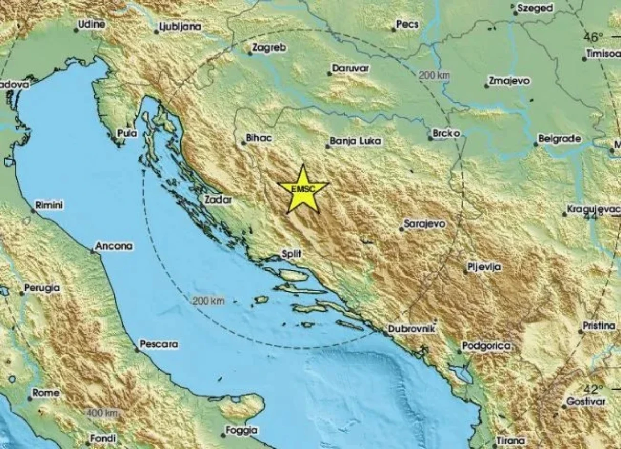 BiH zatresao potres jačine 3,4 stupnja po Richteru