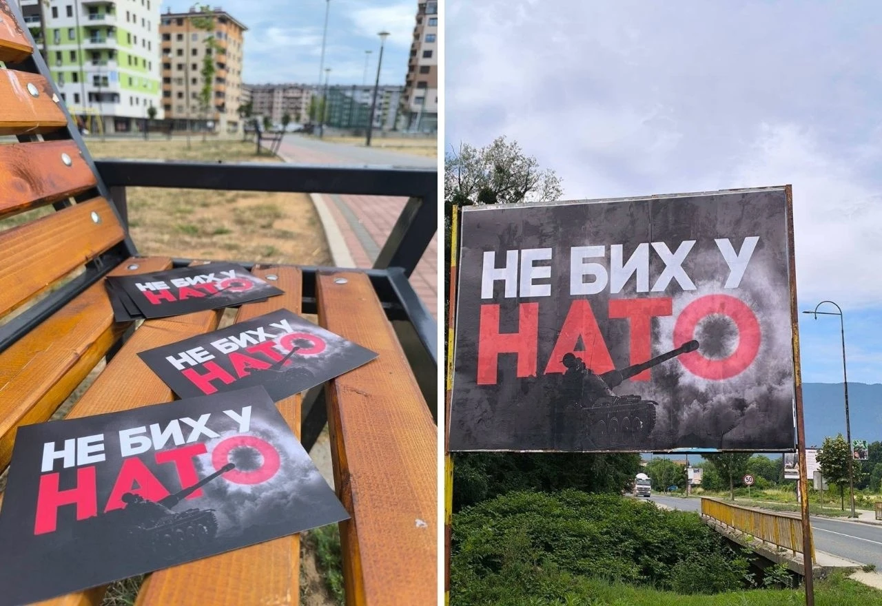 Na više lokacija postavljeni plakati "Ne BiH u NATO"
