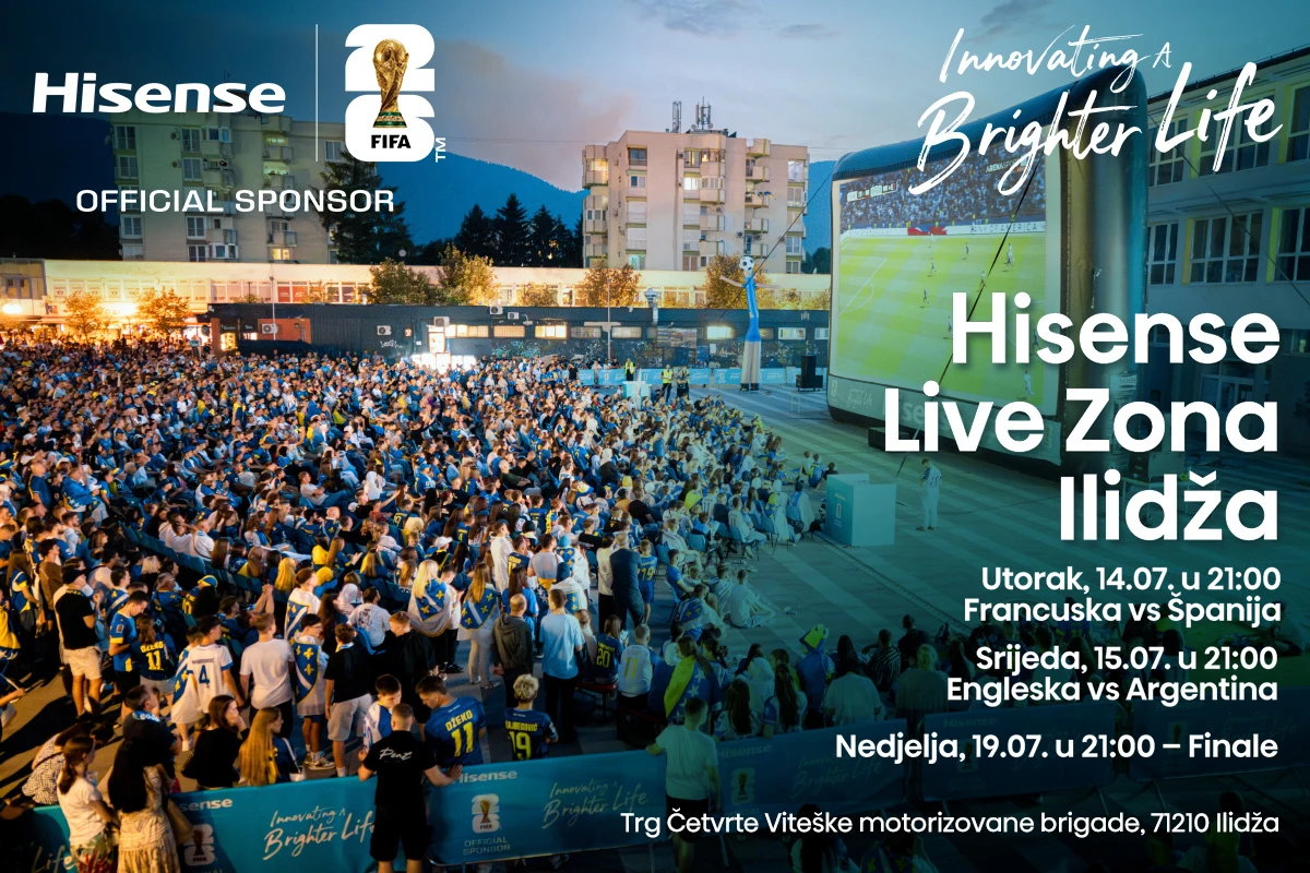 Polufinale i veliko finale Svjetskog prvenstva u nogometu 2026. gledajte uz Hisense i navijačku atmosferu