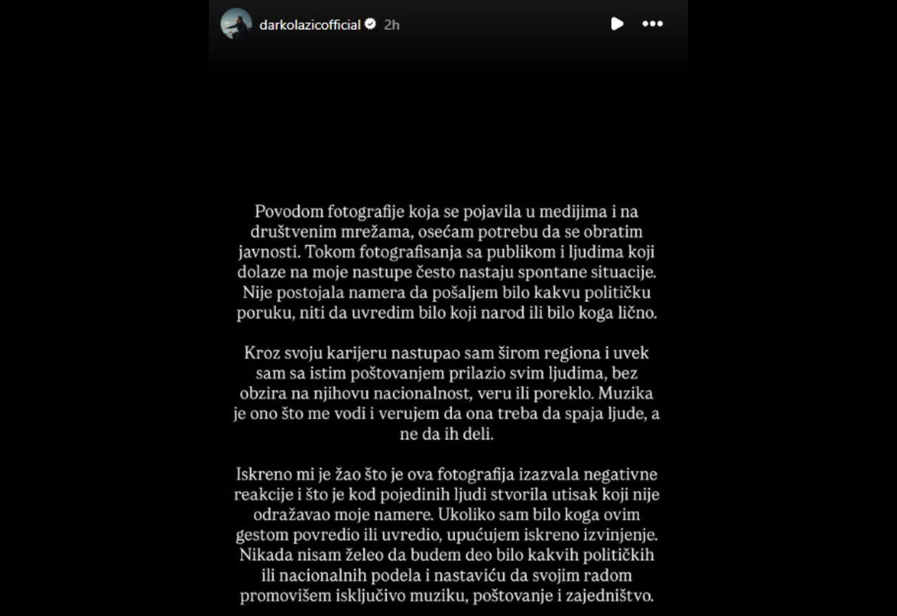 Darko Lazić se oglasio na Instagramu