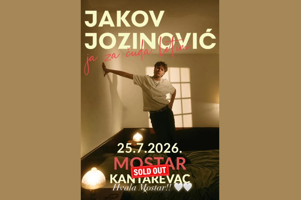 Koncert Jakova Jozinovića na Kantarevcu rasprodan, organizator objavio važne informacije za posjetitelje