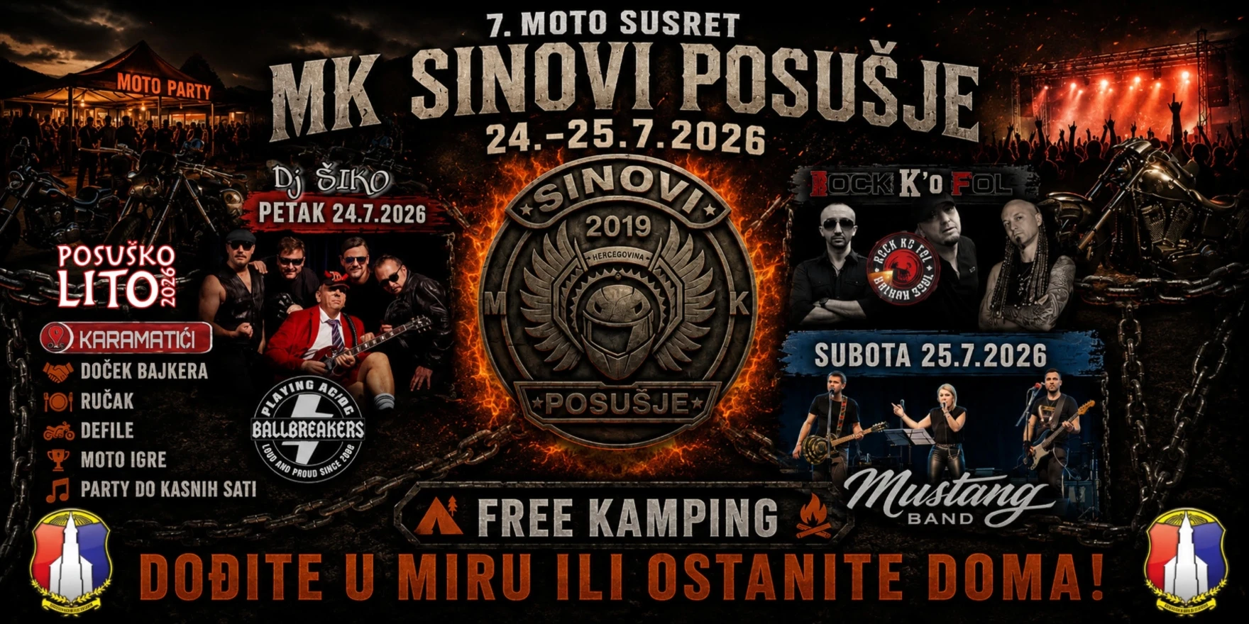 Posušje ponovno u znaku motora i rocka: Počinje 7. Moto susret MK Sinovi