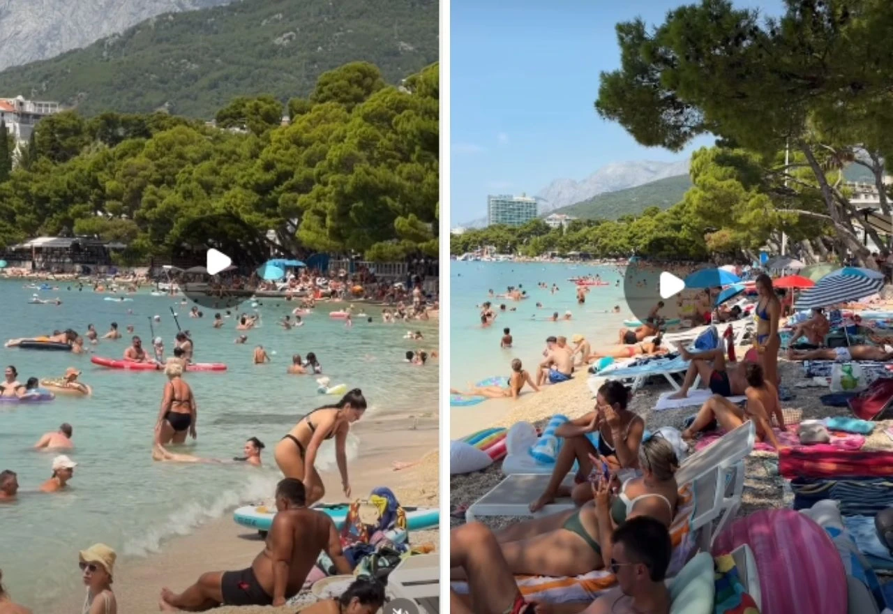 VIDEO | Plaža u Makarskoj krcata: "Ovo više nije odmor nego borba za mjesto"