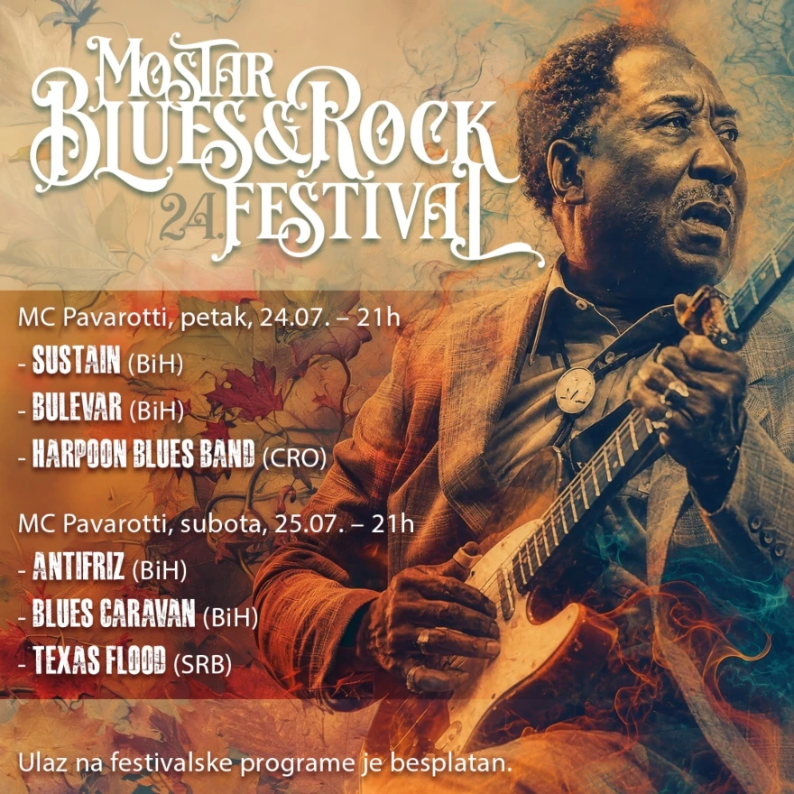 Počinje 24. Mostar Blues & Rock Festival