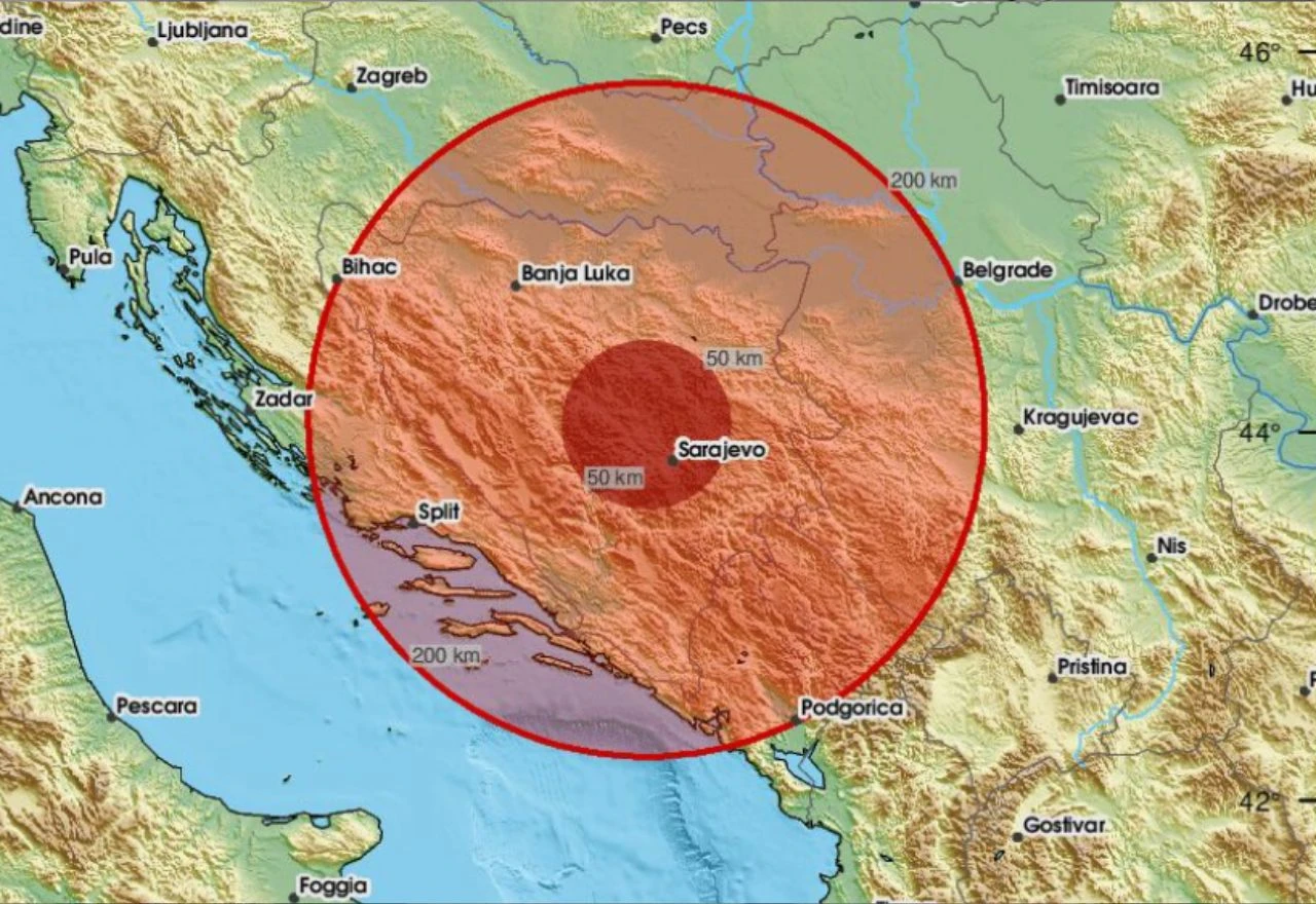 Potres magnitude 3,1 zatresao Istočno Sarajevo