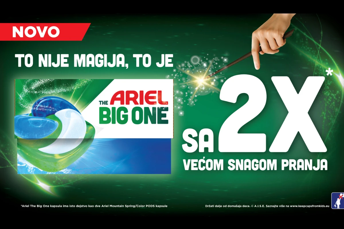 Ariel predstavlja The Big One – novu generaciju pranja bez kompromisa