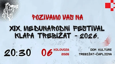 XIX. Međunarodni festival klapa 'Trebižat 2026.' okuplja klape iz BiH, Hrvatske i Crne Gore