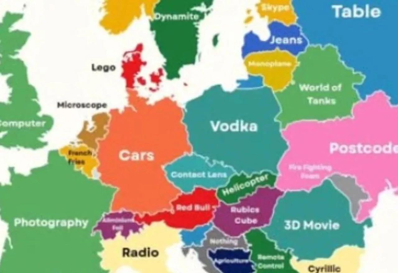 Karta europskih izuma: Uz Srbiju "daljinski upravljač", uz Hrvatsku "ništa"