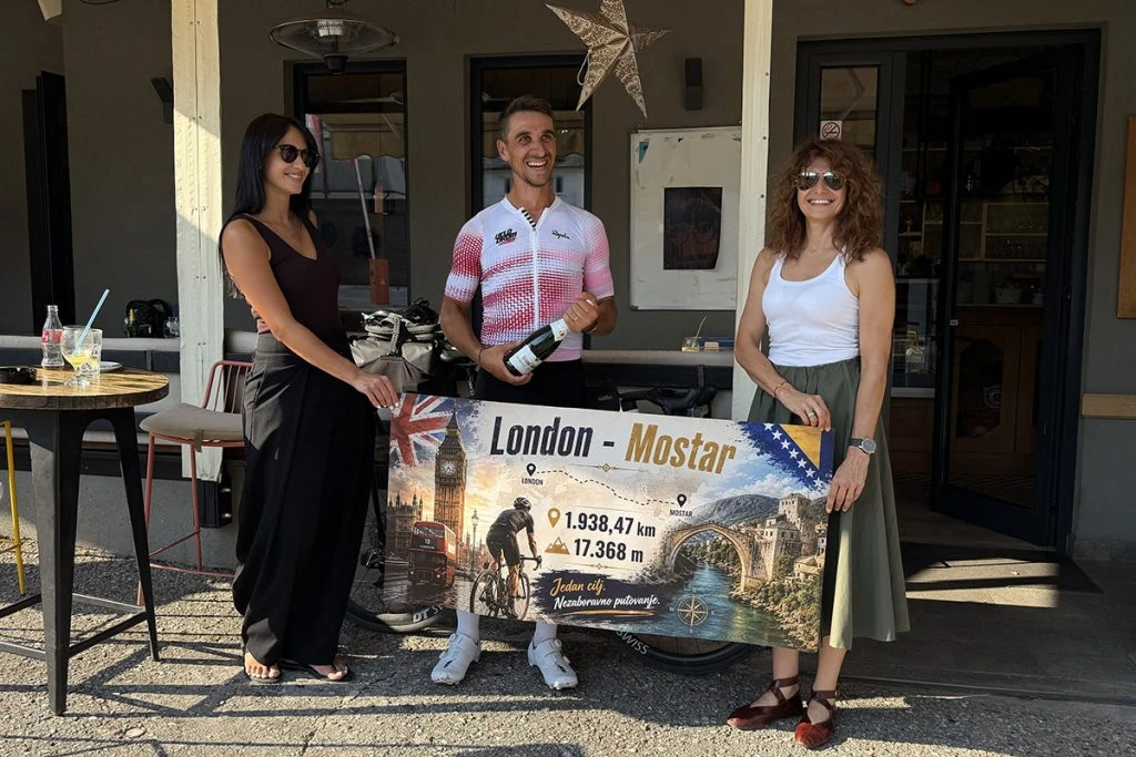Iz londonske magle do hercegovačkog sunca: Petar Janak biciklom stigao u Mostar