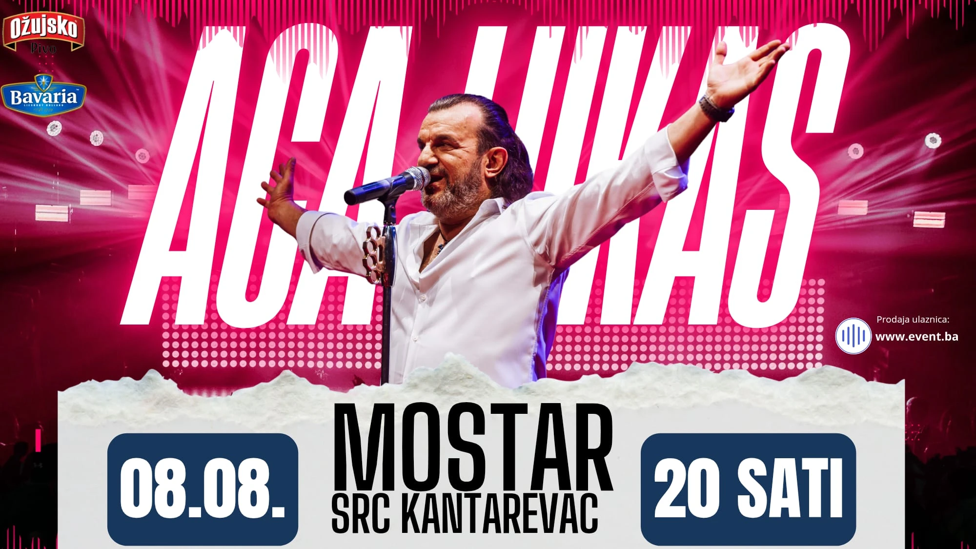 Aca Lukas 8. kolovoza stiže u Mostar – spektakl na Kantarevcu otvara bend Natura