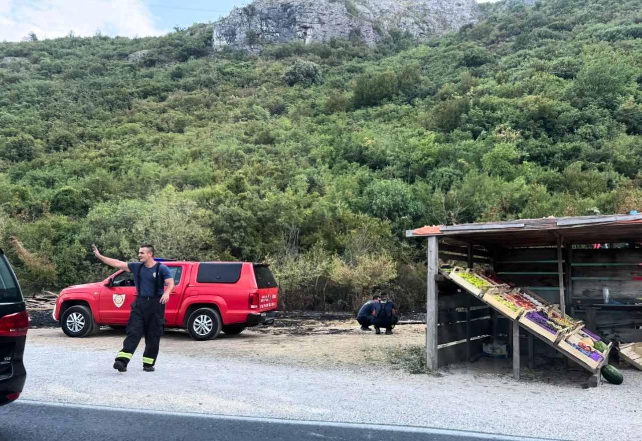 Gorjelo uz cestu u Vrapčićima