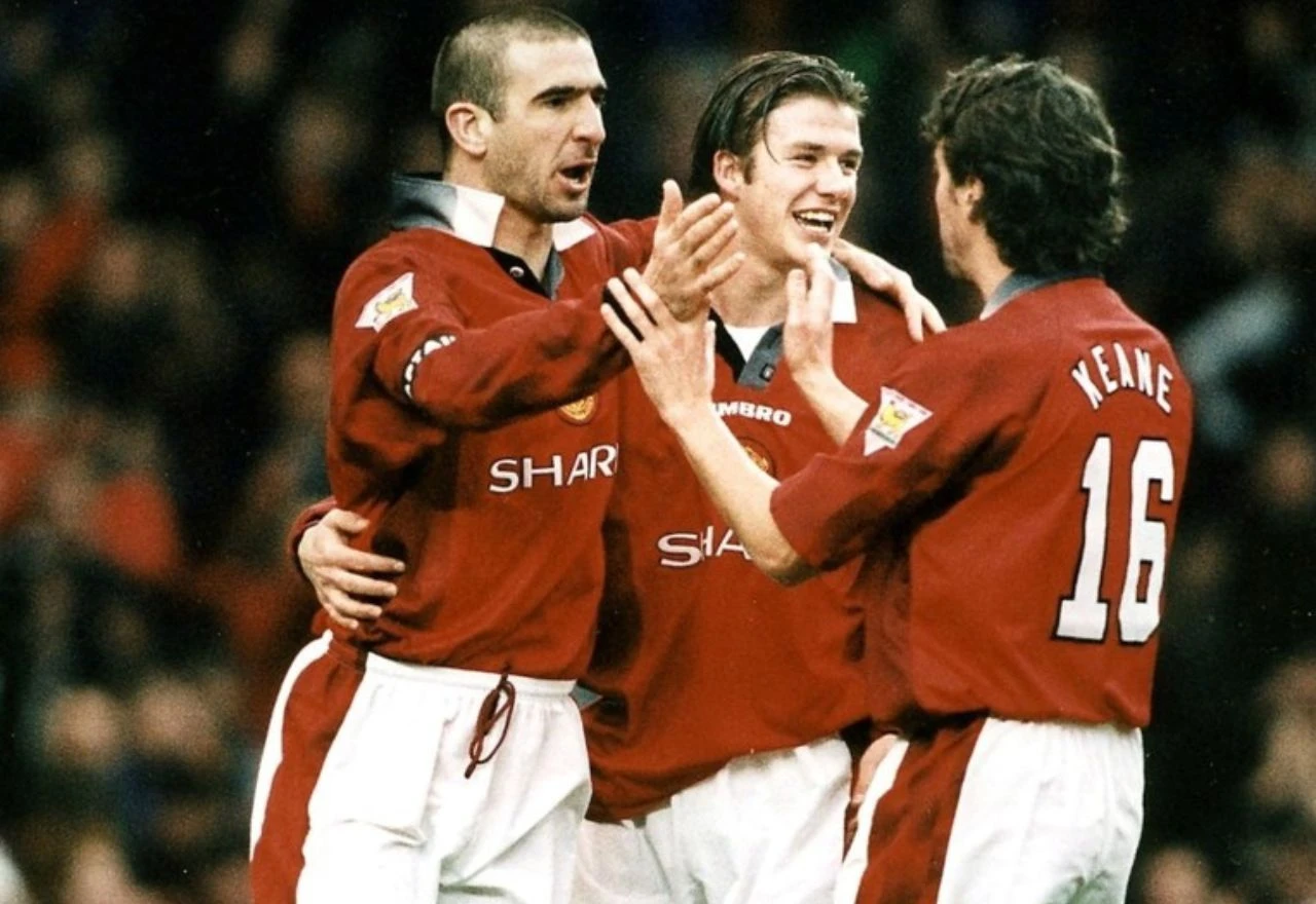 Cantona, Beckham i Keane slave gol