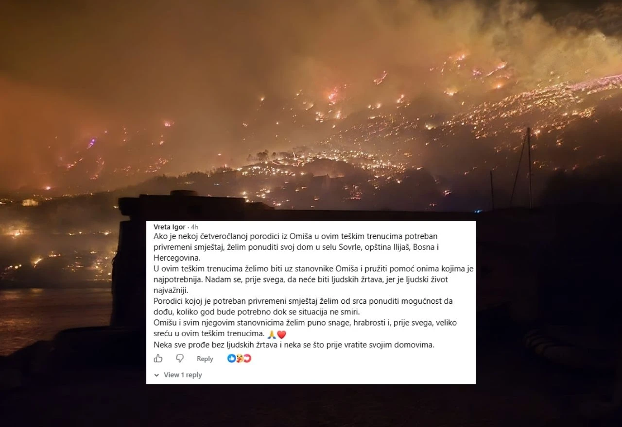 Dok je vatra gutala sve pred sobom, ljudi pokazali veliko srce: Evakuiranima nudili smještaj i pomoć