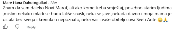 Objava pomoći ljudima koji su ostali bez domova u požaru u Omišu