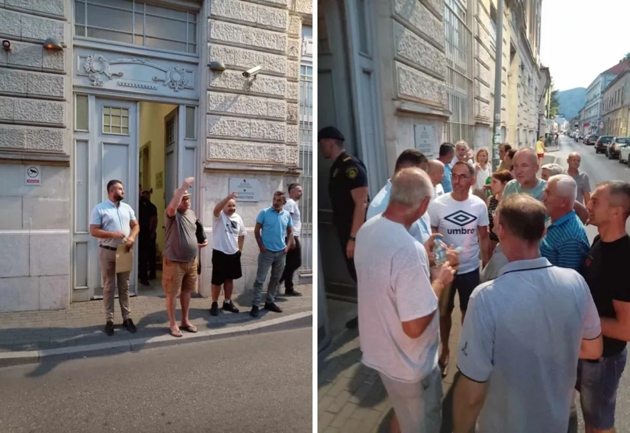 Puštena privedena petorka, građani ih dočekali ispred zgrade Suda