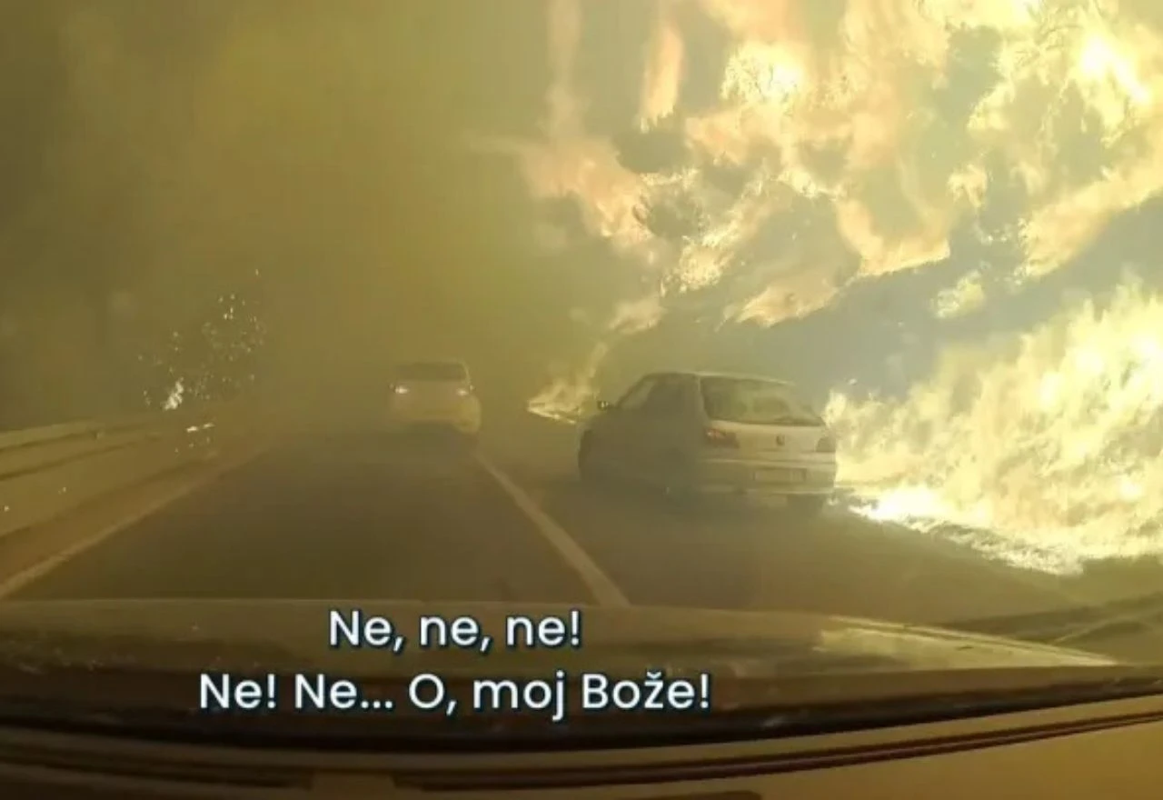 VIDEO | Mađari s trogodišnjim djetetom bježali kroz vatru kod Omiša