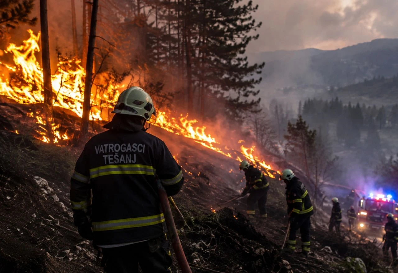 Muškarac poginuo tijekom gašenja požđara u Tešnju