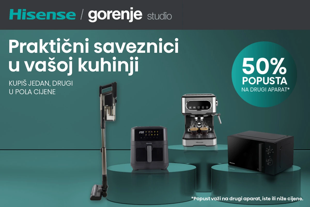Nagrađivane inovacije za vaš dom: Hisense i Gorenje uz 50% popusta na drugi aparat