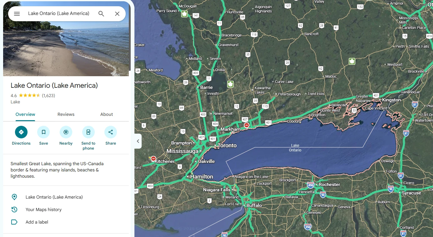 Lake Ontario ili Lake America? Google, Apple i MapQuest različito reagirali na Trumpovu odluku