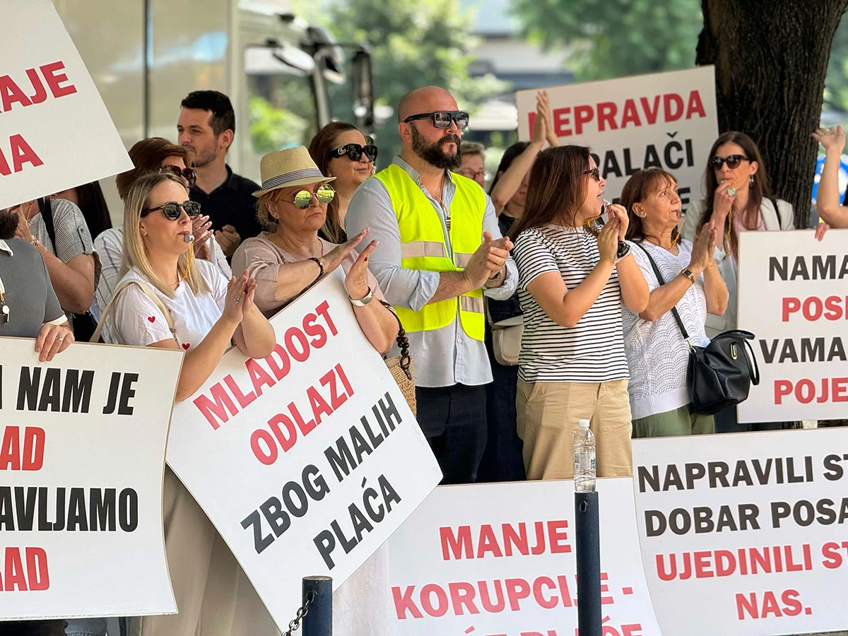 Prosvjedna šetnja Sindikata pravosuđa u HNŽ-u