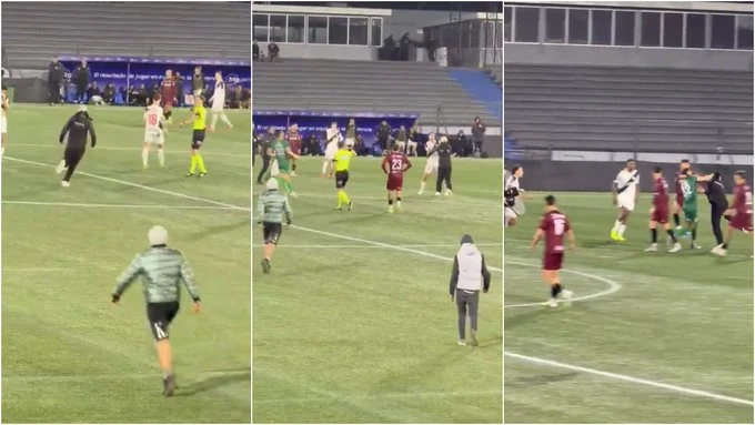 VIDEO | Navijači Danubija utrčali na teren i napali svoje igrače