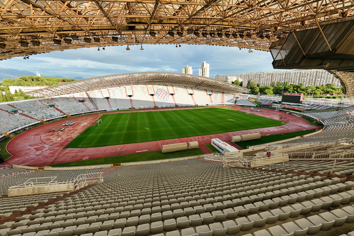 Požar na stadionu Hajduka