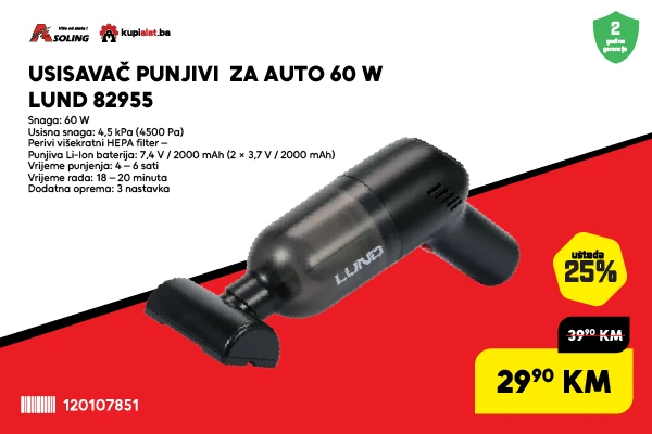 Usisavač punjivi za auto