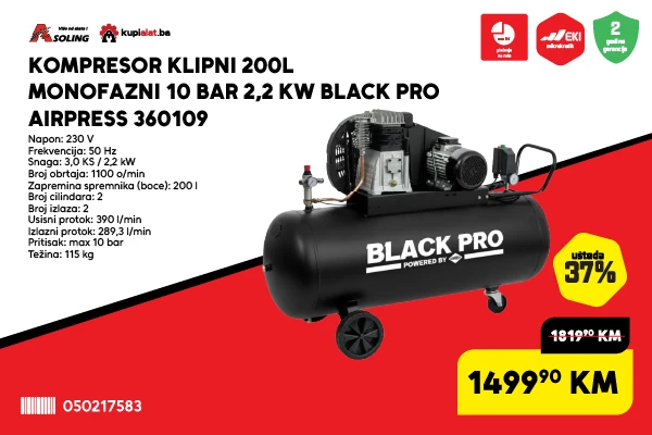 Kompresor klipni 200L