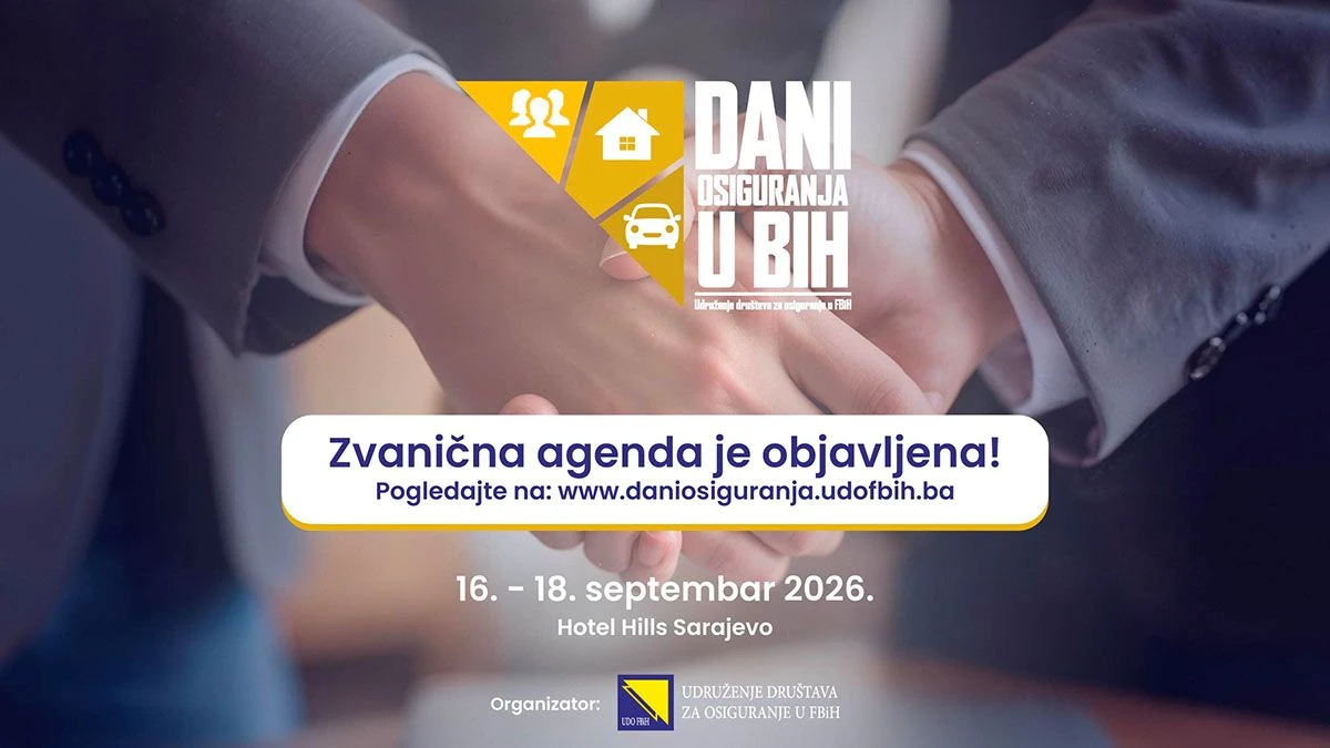 Objavljen program Dana osiguranja u BiH 2026: Osiguravatelji o budućnosti tržišta, novim rizicima i prilikama za razvoj