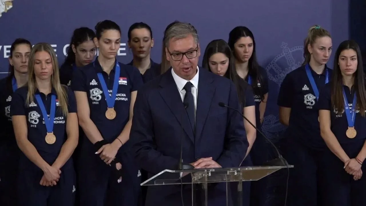 Srpske odbojkašice u nevjerici na prijemu kod Vučića, izrazi lica sve govore