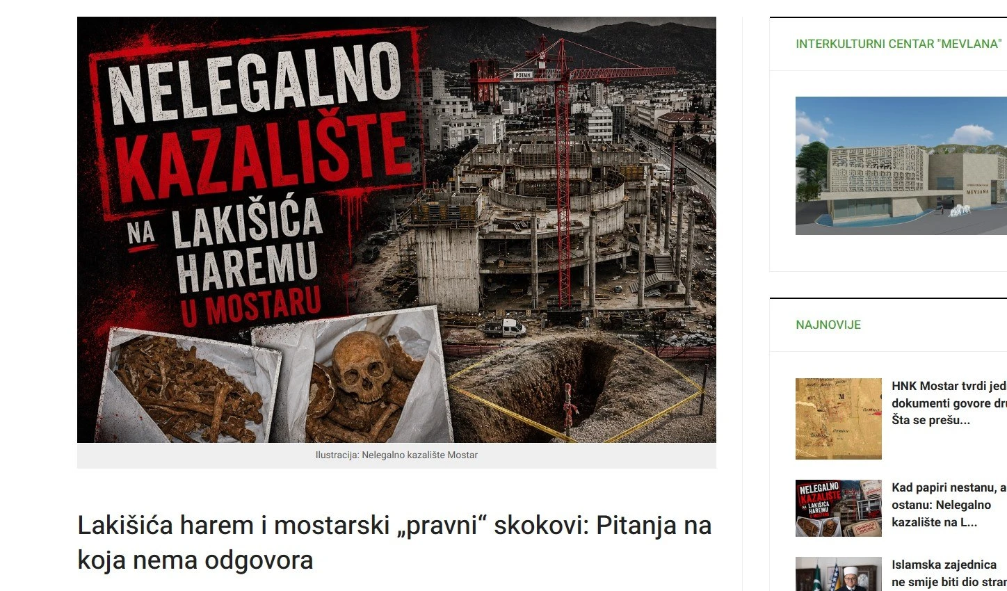 HNK Mostar tvrdi da fotomontaže Muftijstva stvaraju lažnu sliku o gradilištu
