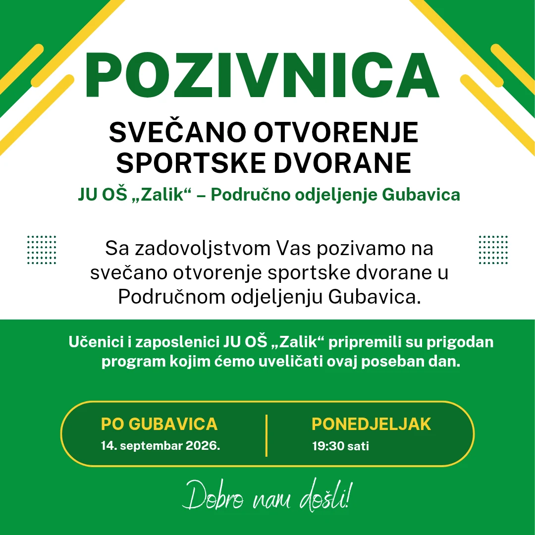 Svečano otvaranje sportske dvorane na Gubavici