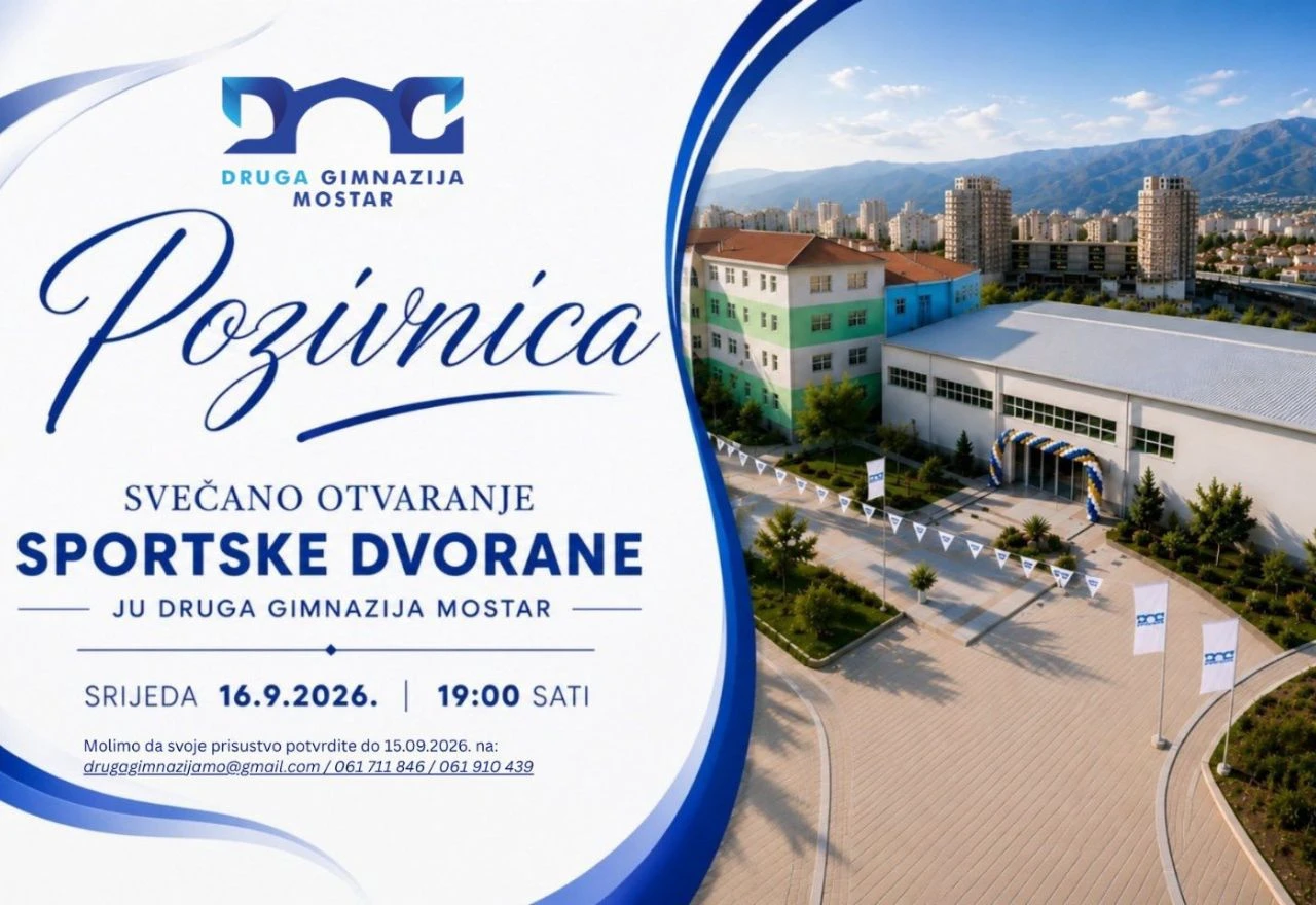 Druga gimnazija Mostar otvara novoizgrađenu sportsku dvoranu