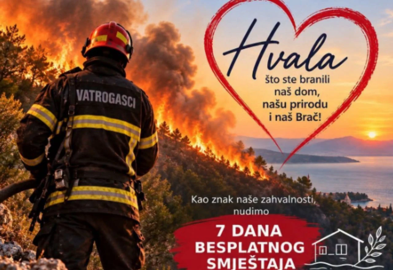 "Hvala vam što ste čuvali naš otok": Bračka obitelj nudi vatrogascu besplatan odmor
