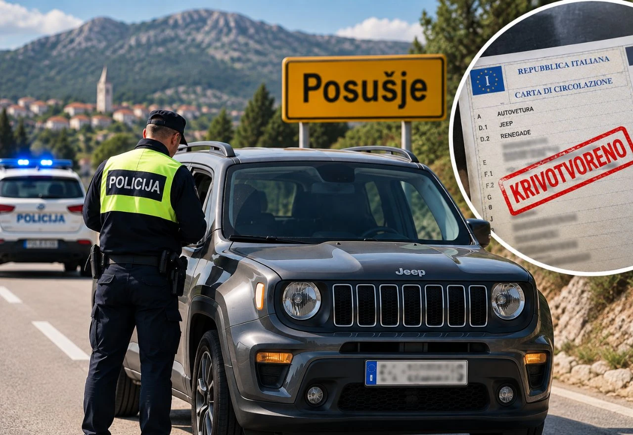 U Posušju vozio Jeep s lažnim dokumentima, policija otkrila da se za vozilom traga u Italiji