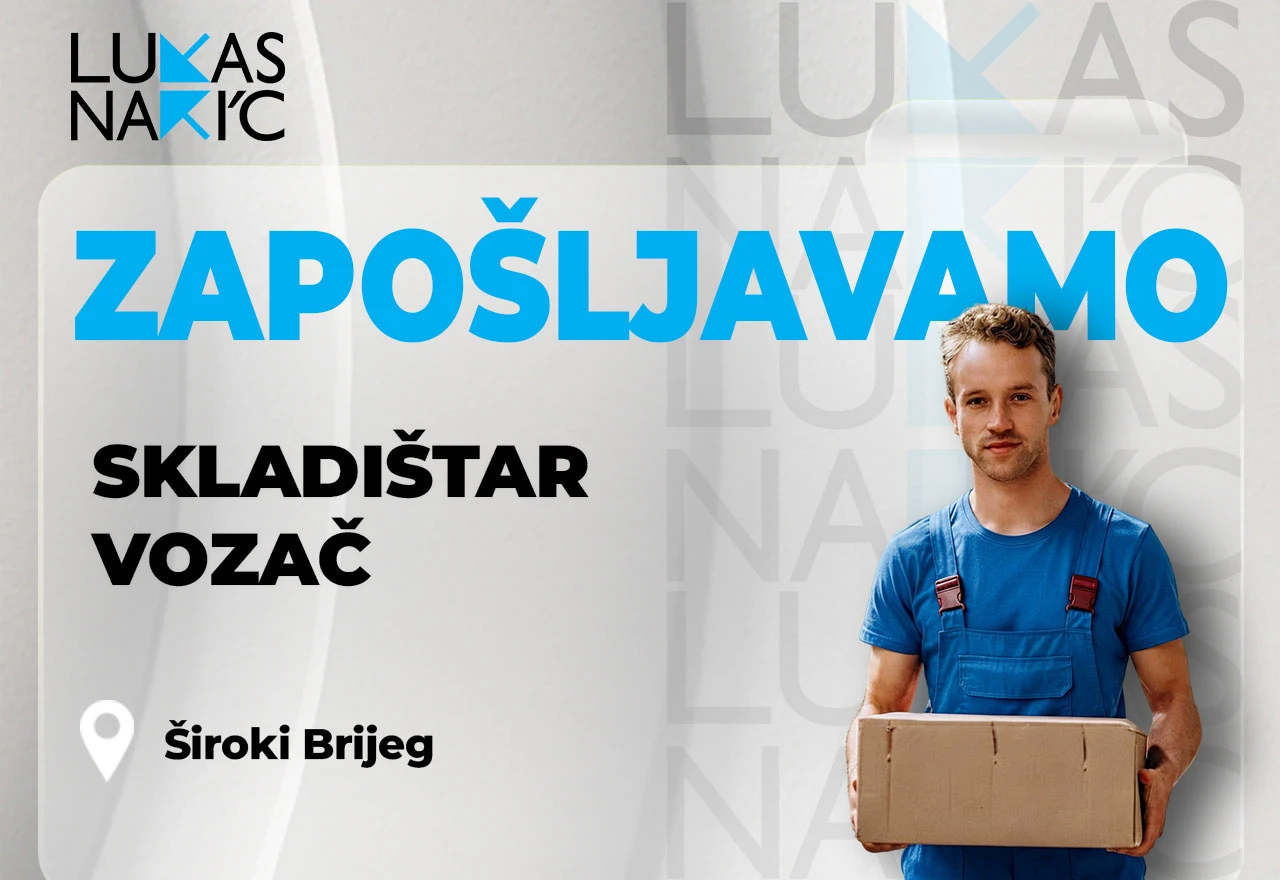 Lukas TP Nakić zapošljava: Traže se vozači kamiona i skladištari