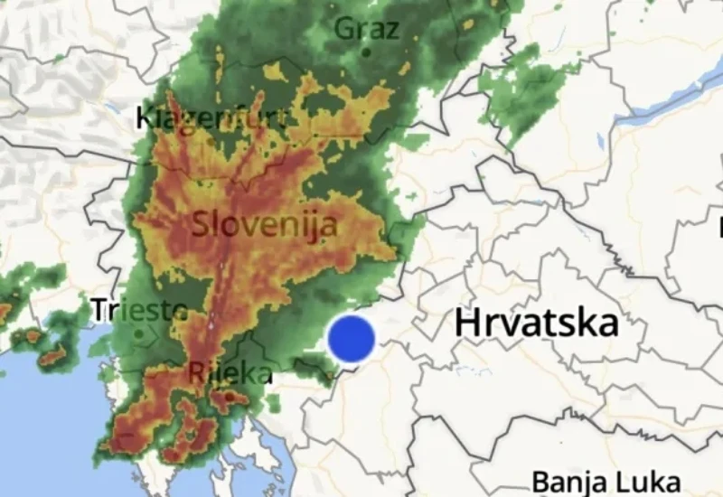 Opasno nevrijeme stiže u susjedstvo