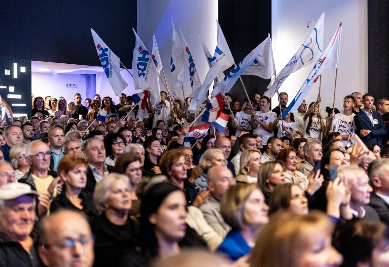 Predizborni skup HDZ BiH u Uskoplju