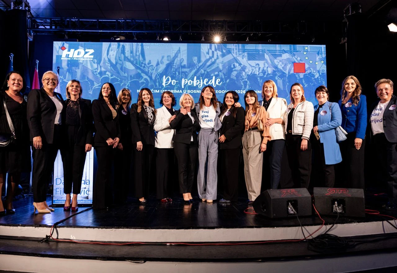 Predizborni skup HDZ BiH u Uskoplju