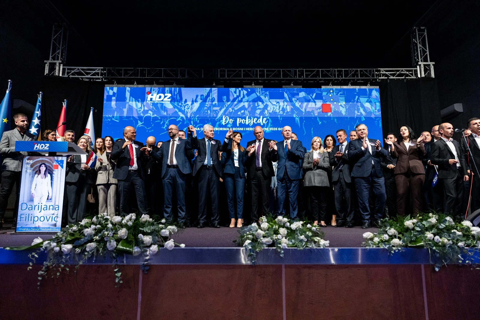 Predizborni skup HDZ BiH u Stocu