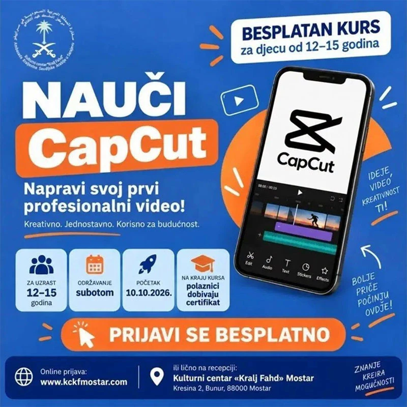 Besplatni kursevi za mlade u Mostaru: Otvorene prijave za jezike, CapCut i Office